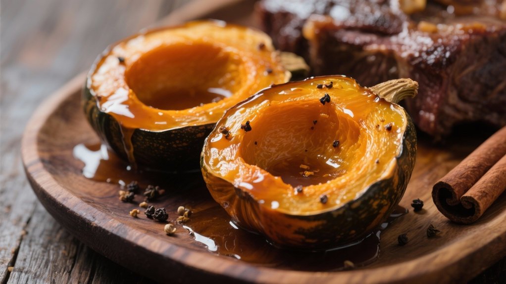maple glazed roasted acorn squash