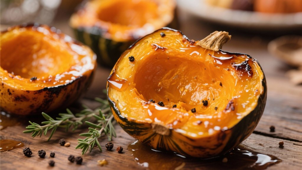 maple glazed roasted acorn squash