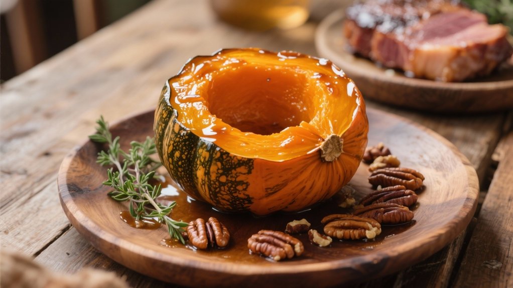 maple glazed roasted acorn squash
