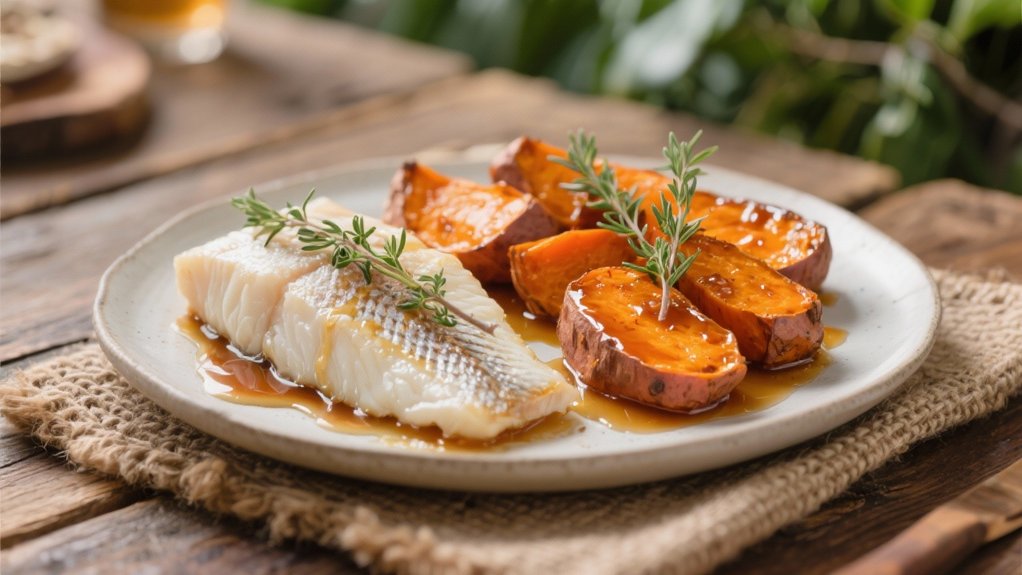 maple glazed sweet potatoes