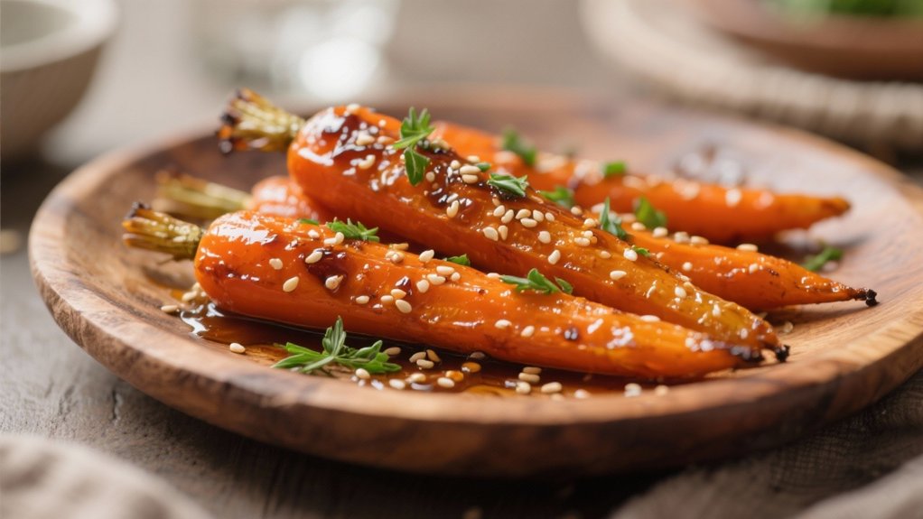 maple miso roasted vegetables delight