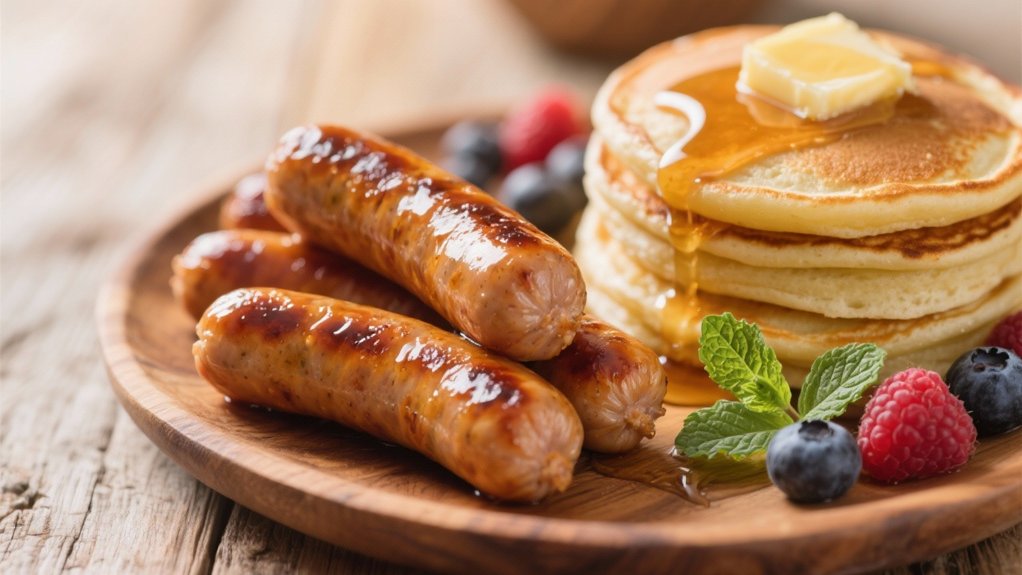 maple sausage pancakes combination