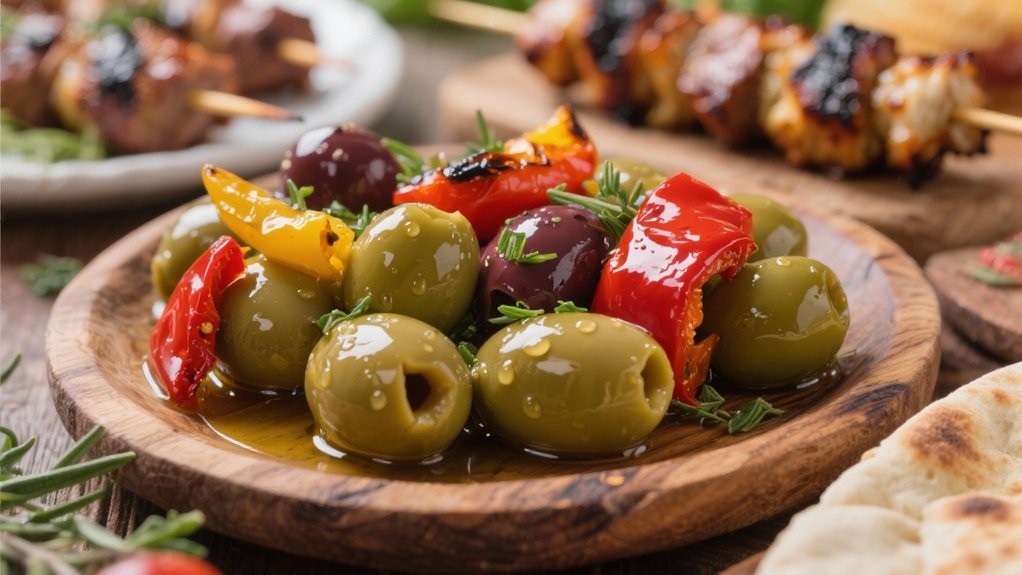 marinated olives enhance presentation