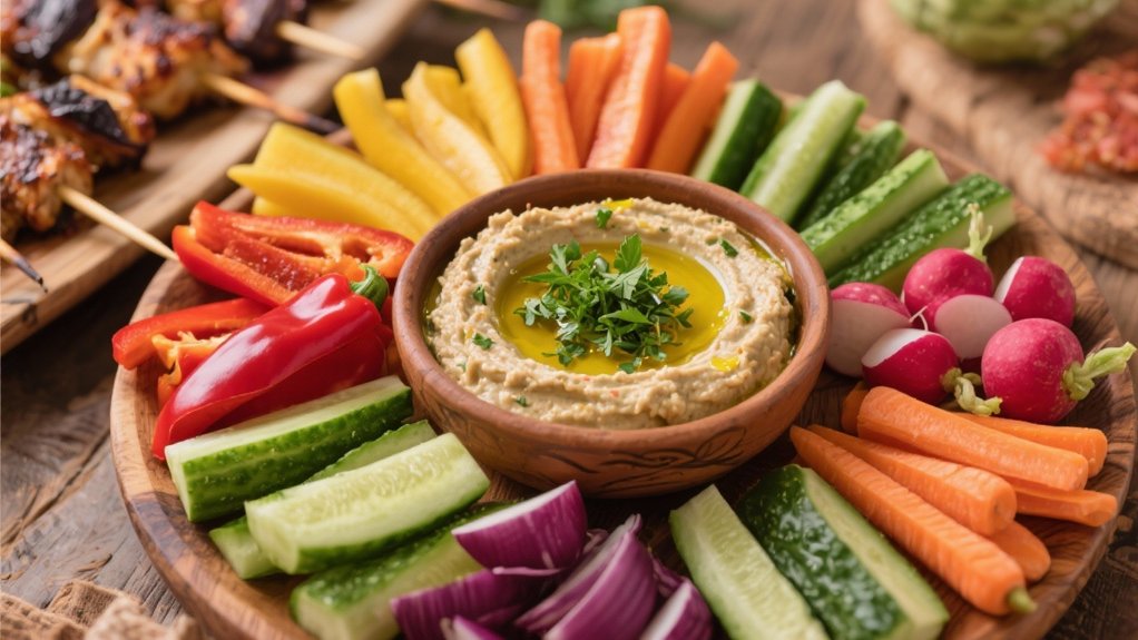 mediterranean dip with vegetables