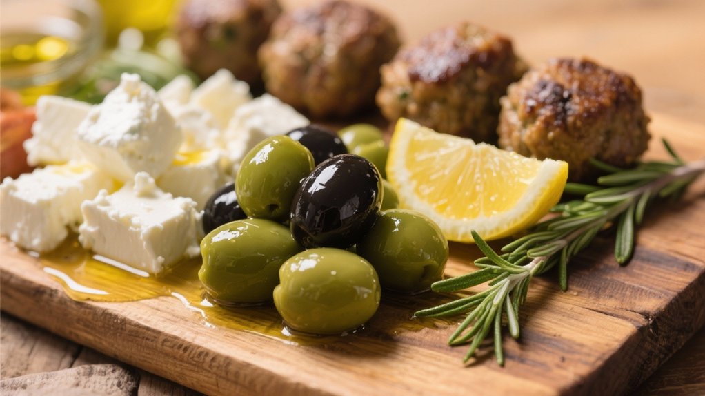 mediterranean olives and cheese