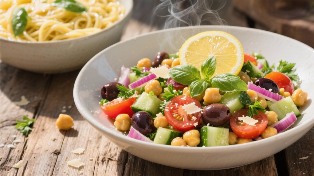 mediterranean salad with chickpeas