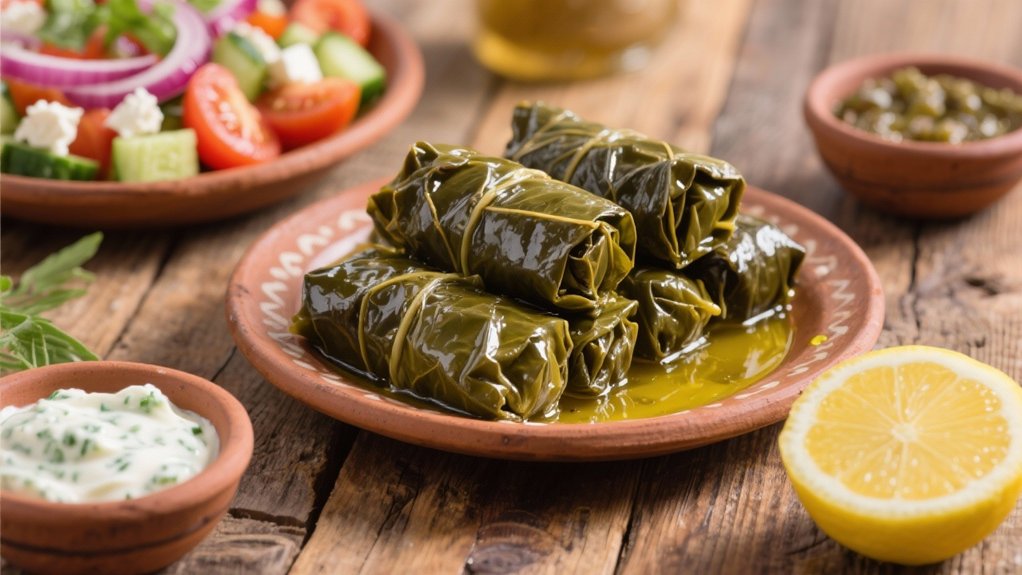mediterranean stuffed grape leaves