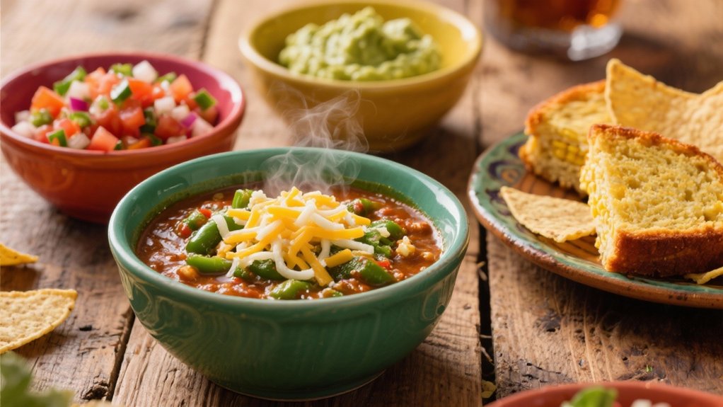 melted cheese enhances chili