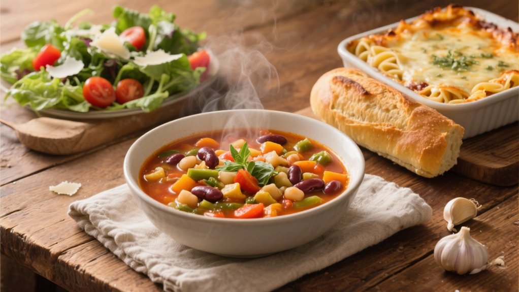 minestrone soup balances richness