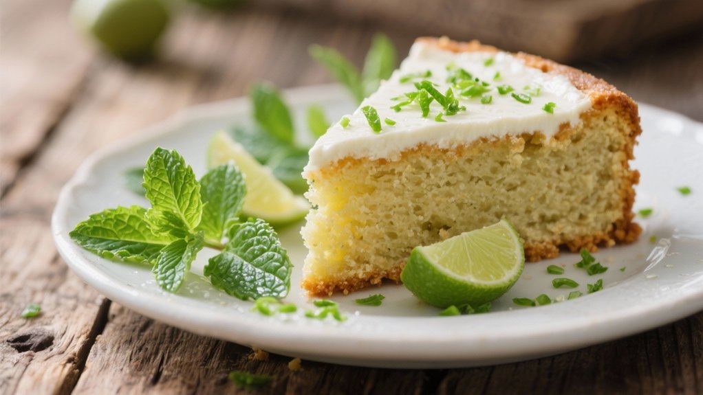mint and lime garnish