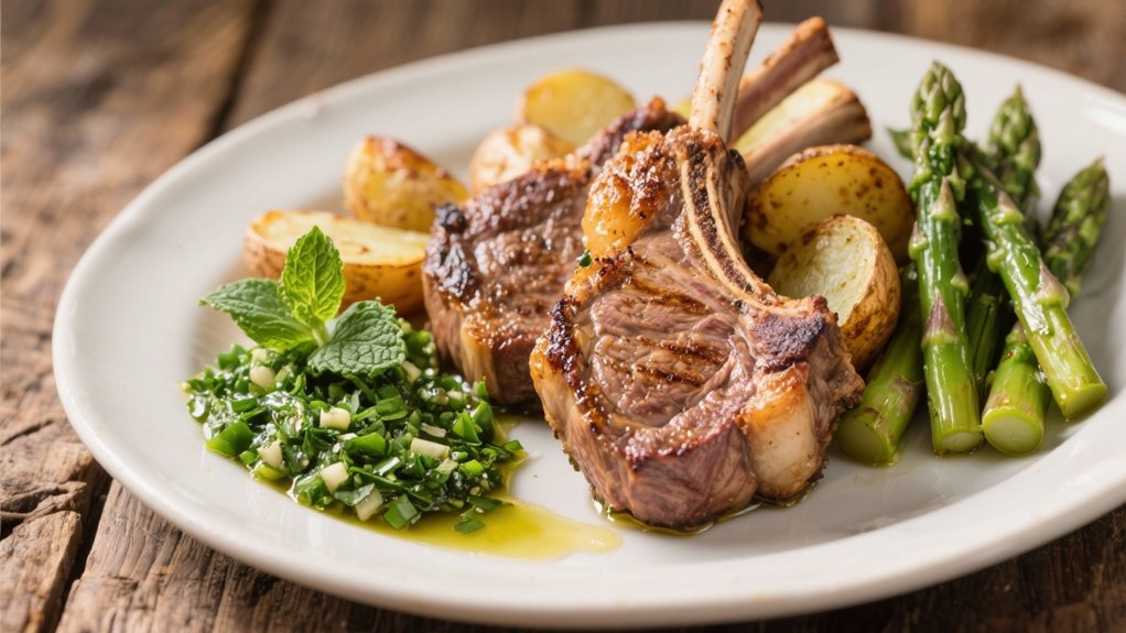 mint chimichurri enhances lamb culinary
