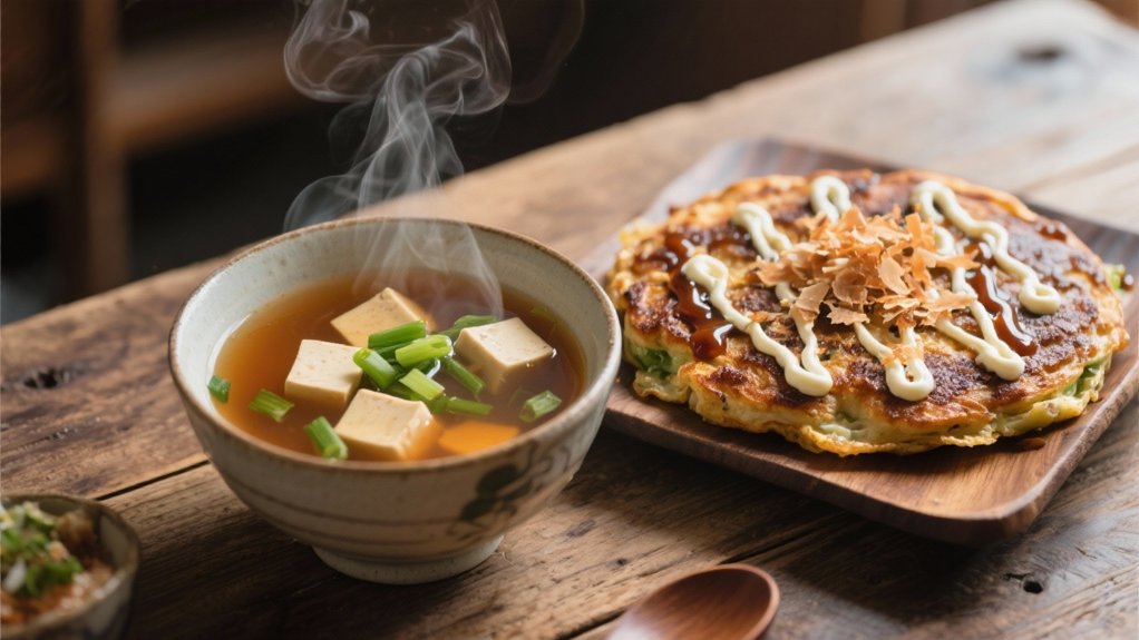 miso soup complements okonomiyaki