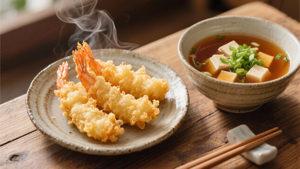 miso soup complements tempura