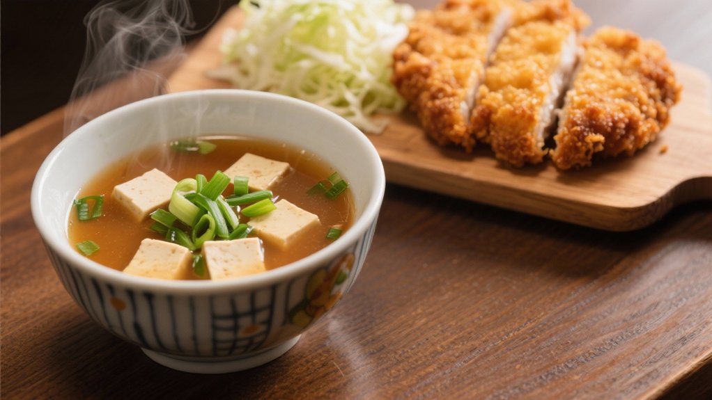 miso soup complements tonkatsu