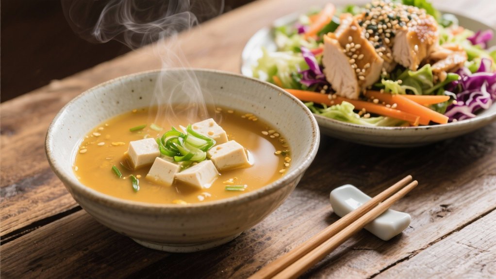 miso soup enhances salads
