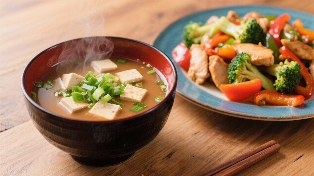 miso soup enhances stir fry