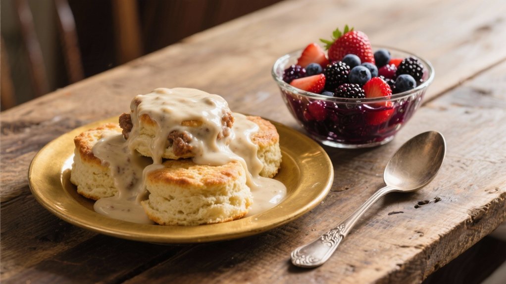 mixed berry breakfast contrast