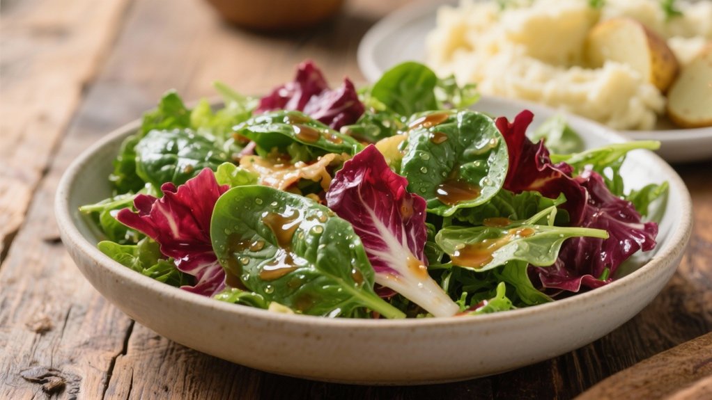 mixed greens with vinaigrette