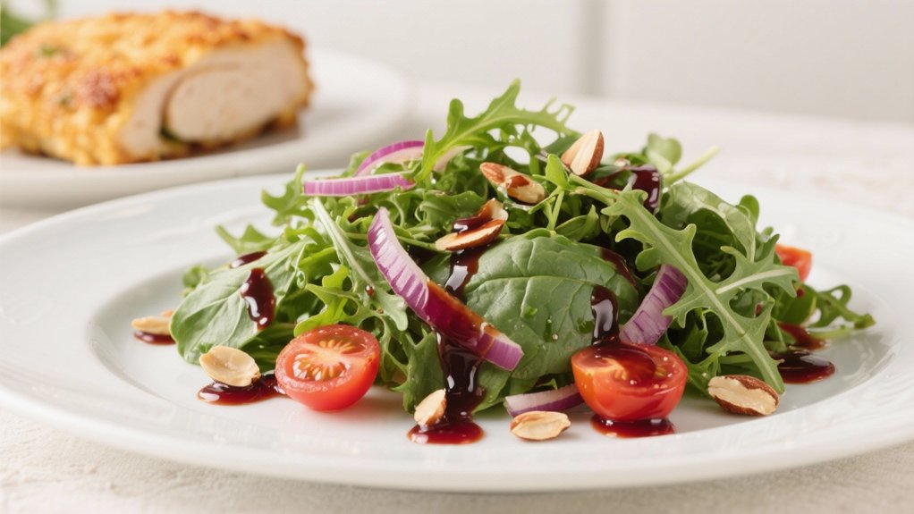 mixed greens with vinaigrette