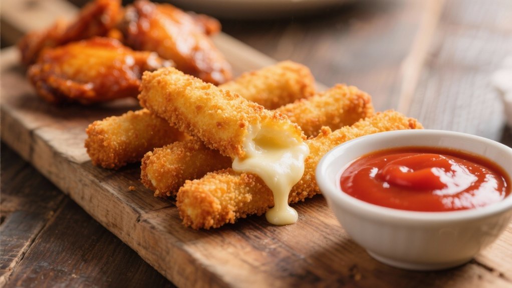mozzarella sticks enhance wing feast