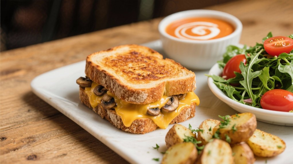 mushroom gruyere grilled cheese