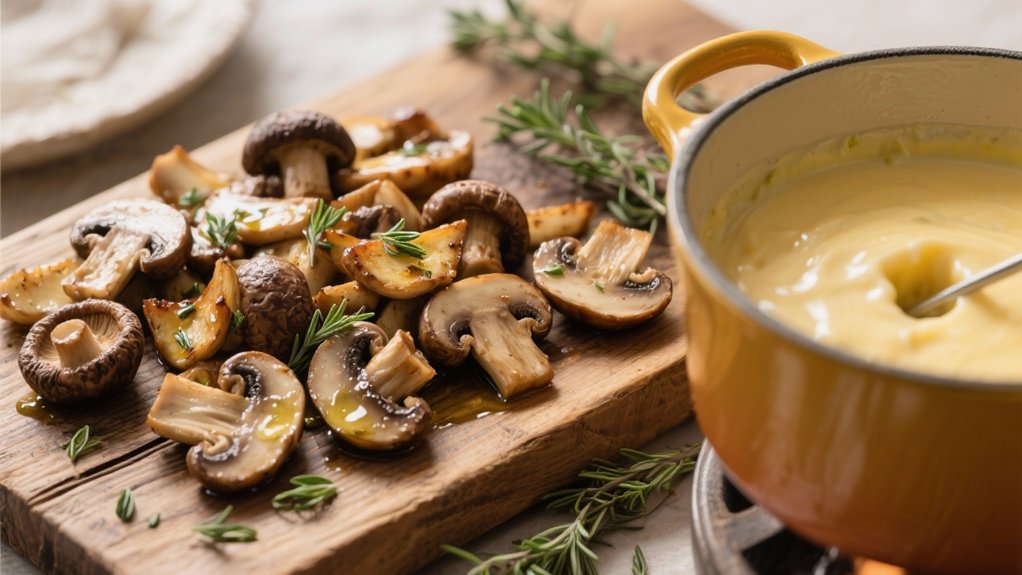 mushroom medley with cheese