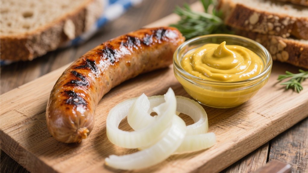 mustard and caramelized onions