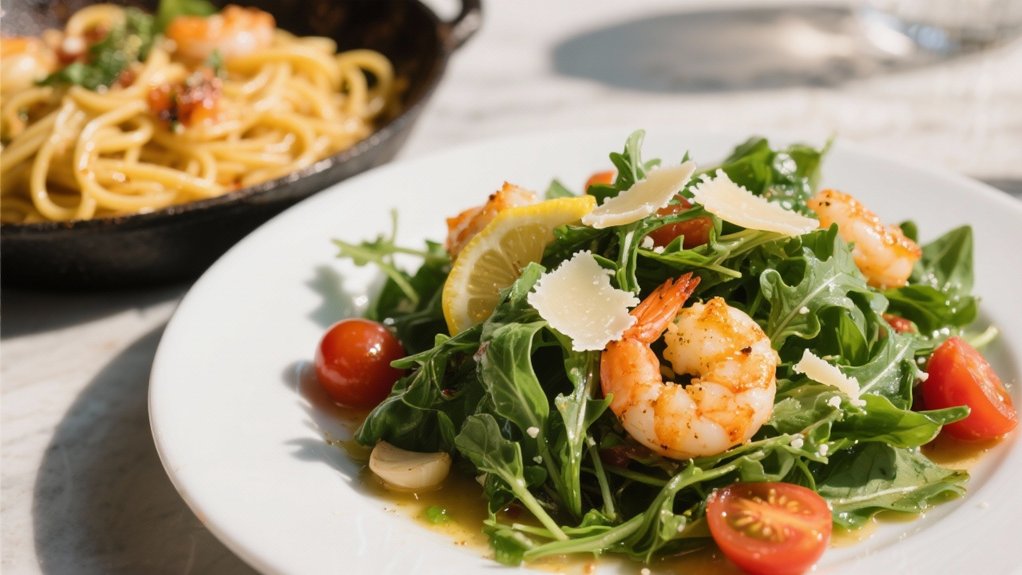 nutritious arugula spinach salad