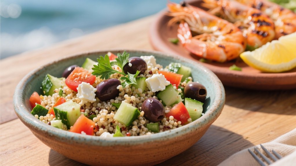 nutritious mediterranean quinoa salad