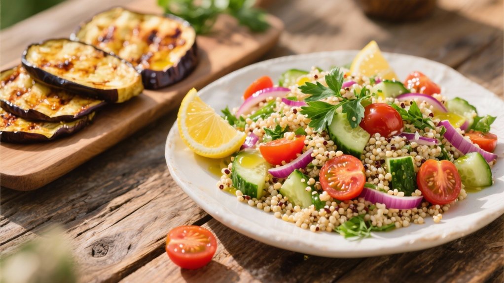 nutritious mediterranean quinoa salad