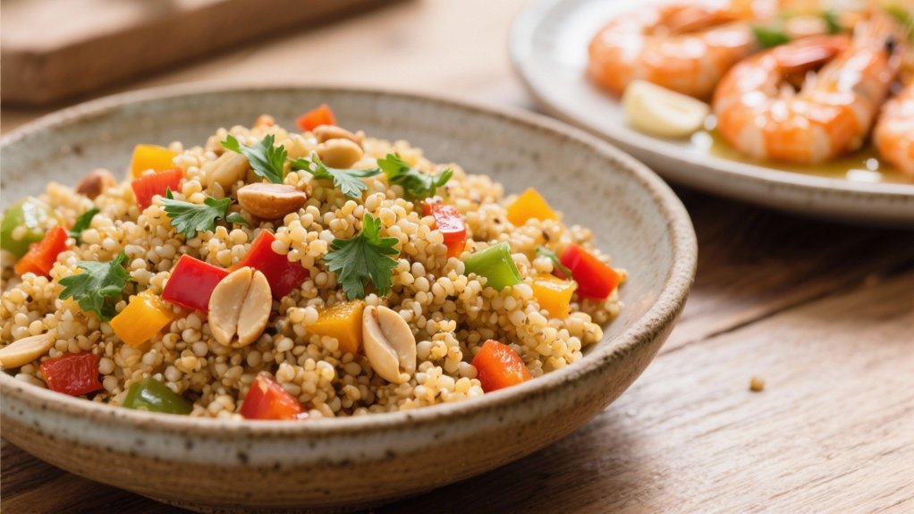 nutritious quinoa shrimp pairing