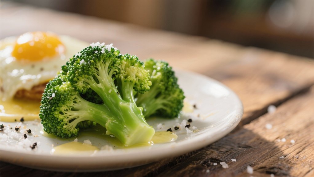 nutritious steamed broccoli side