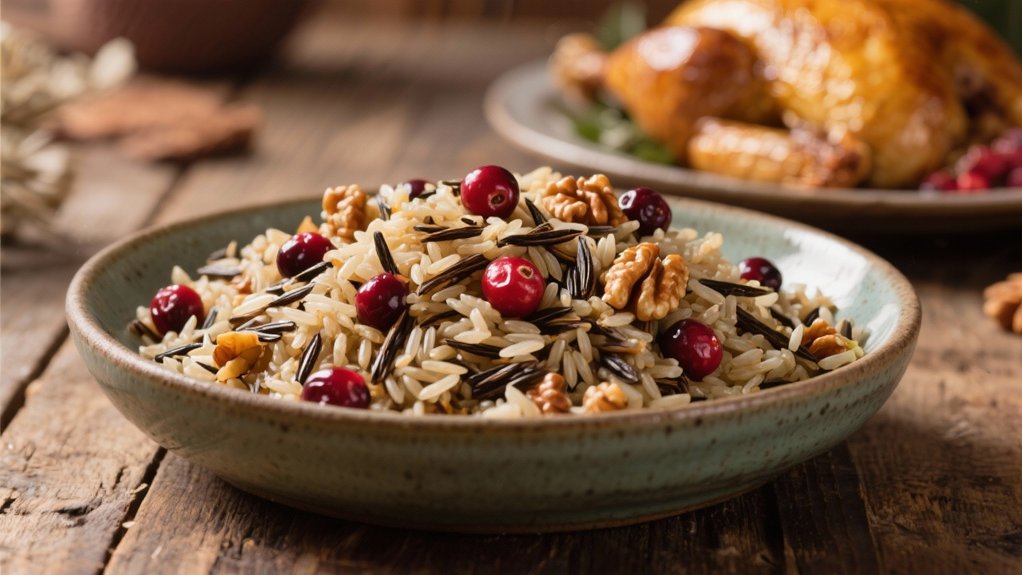 nutty cranberry wild rice pilaf