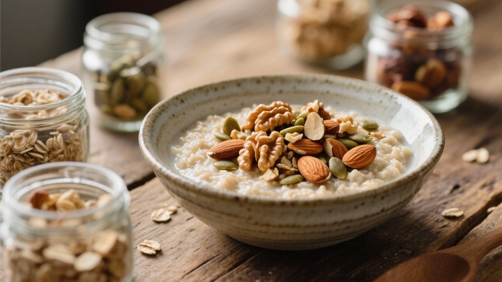 nutty crunchy fiber rich oatmeal