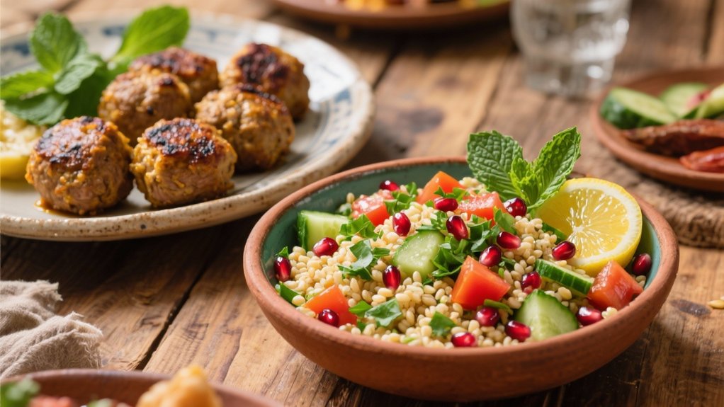 nutty herb filled bulgur salad