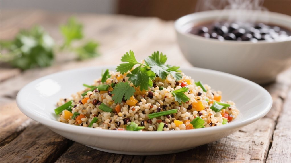 nutty herb infused quinoa pilaf