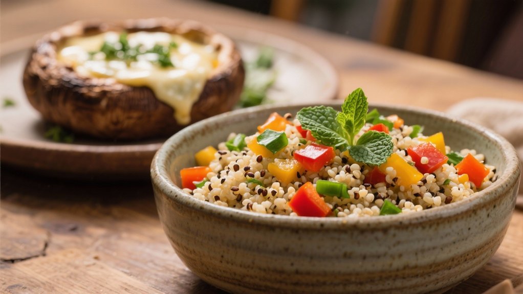nutty herb infused quinoa pilaf
