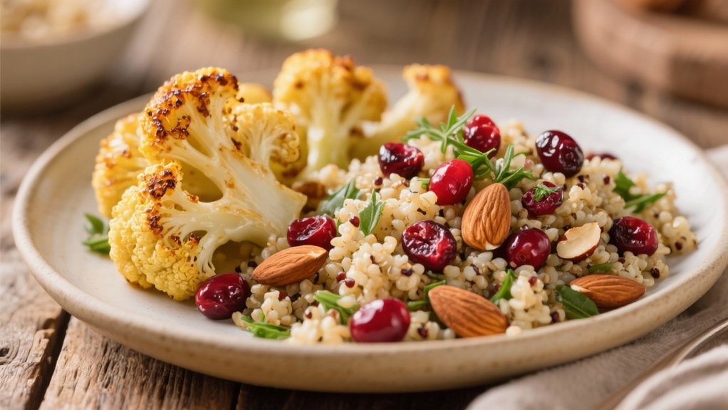 nutty quinoa with cranberries