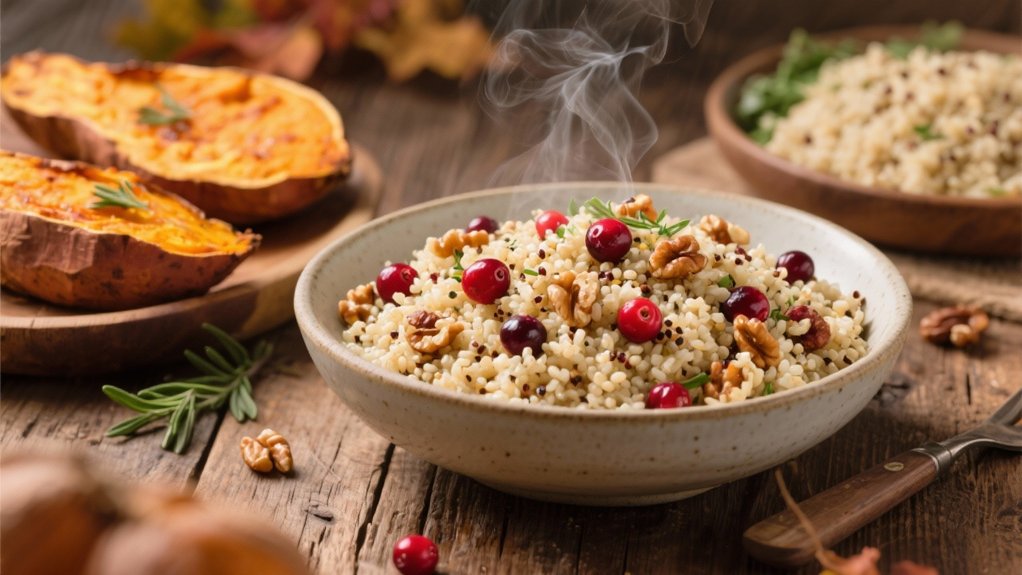 nutty quinoa with cranberries