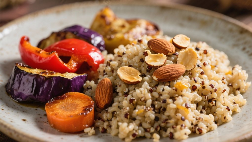 nutty quinoa with vegetables