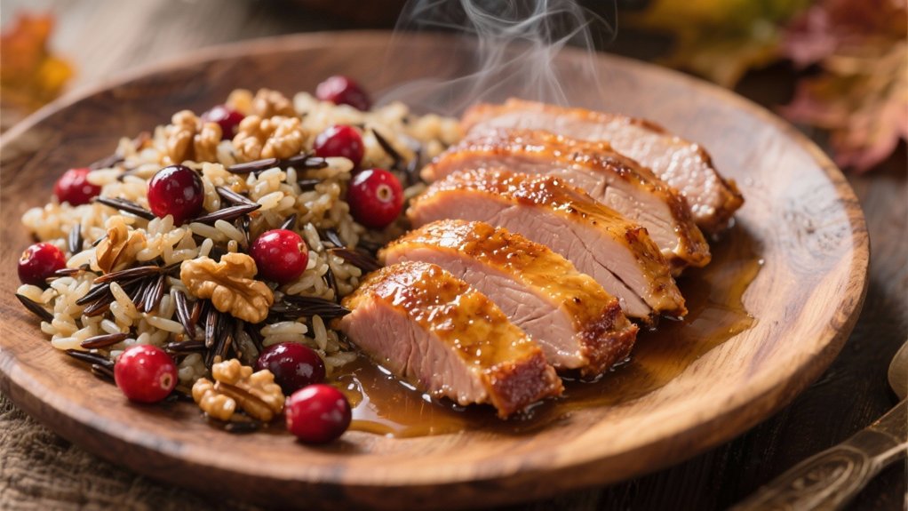 nutty rice tart cranberries