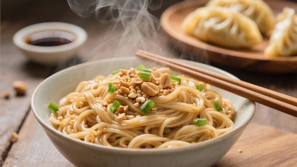 nutty sesame noodle contrast