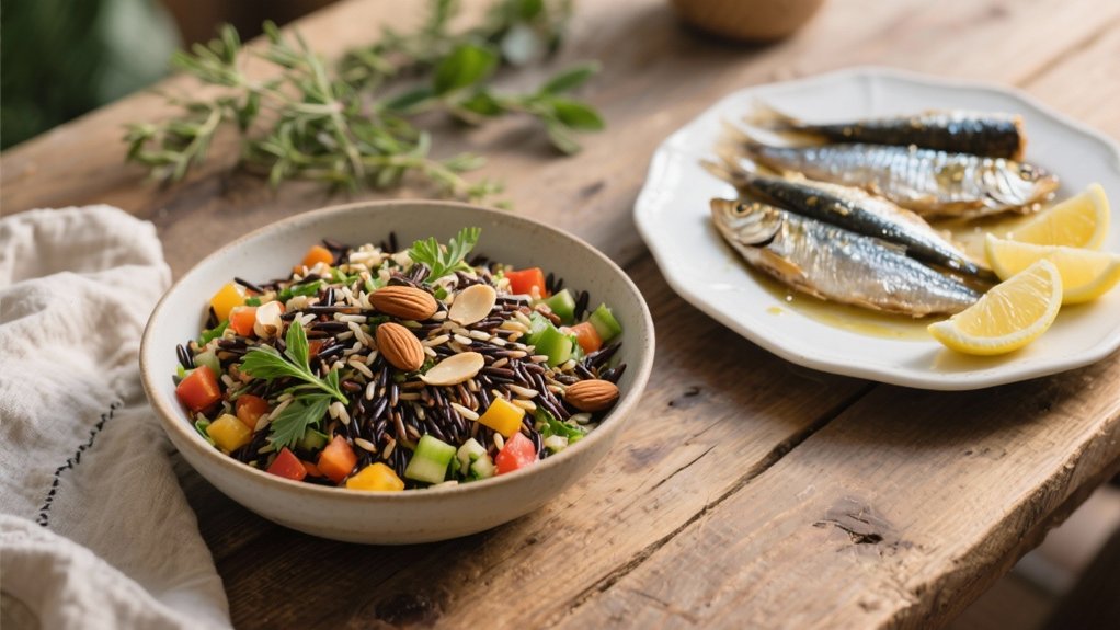 nutty wild rice salad