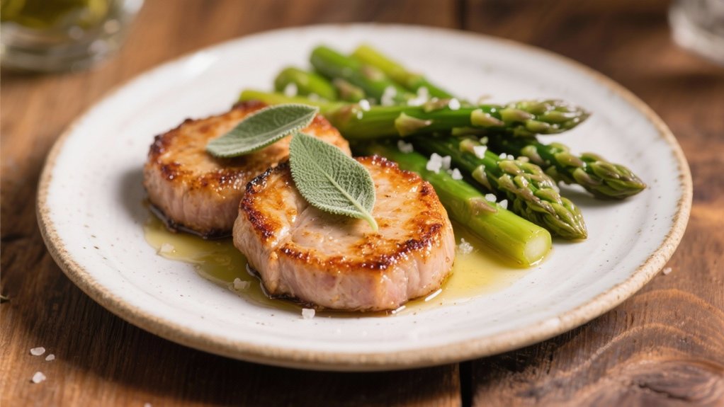 pan fried pork with sage