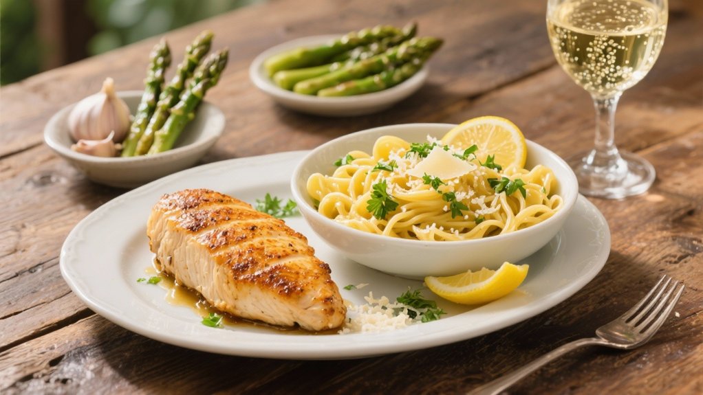 pan seared chicken pasta delight
