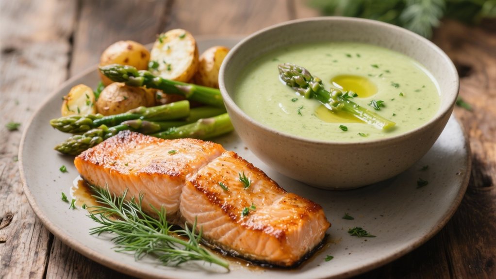 pan seared salmon with dill