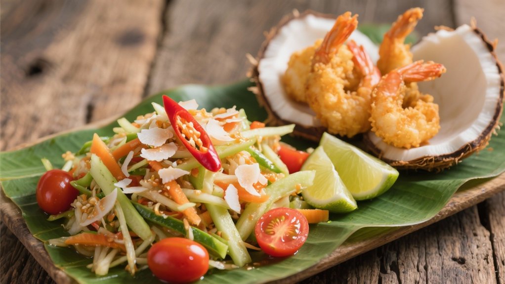 papaya salad with vibrant flavors