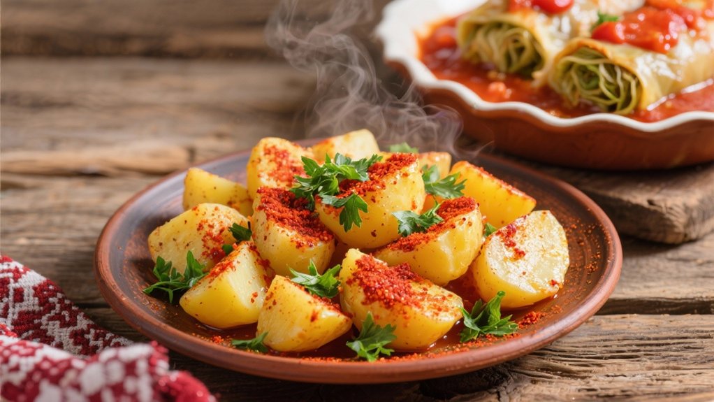 paprika seasoned boiled potatoes
