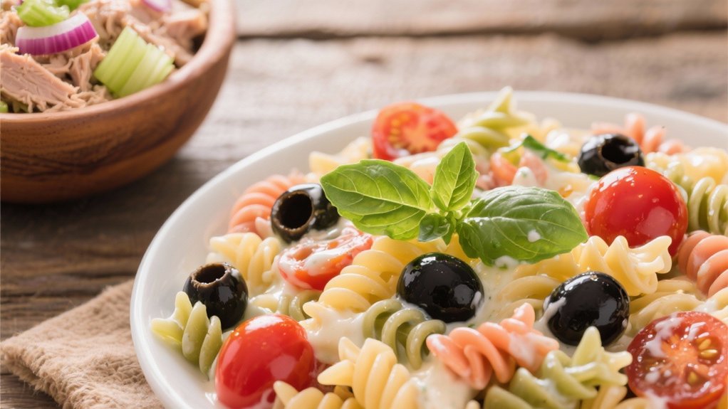 pasta salad complements tuna