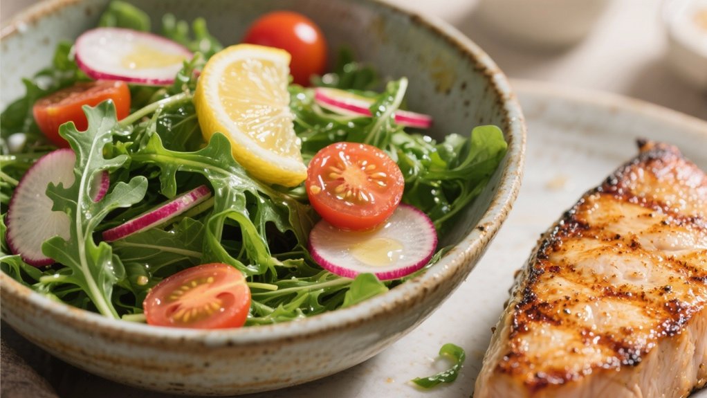 peppery arugula lemon salad